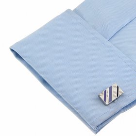 Cufflinks - Purple & Black Stripes